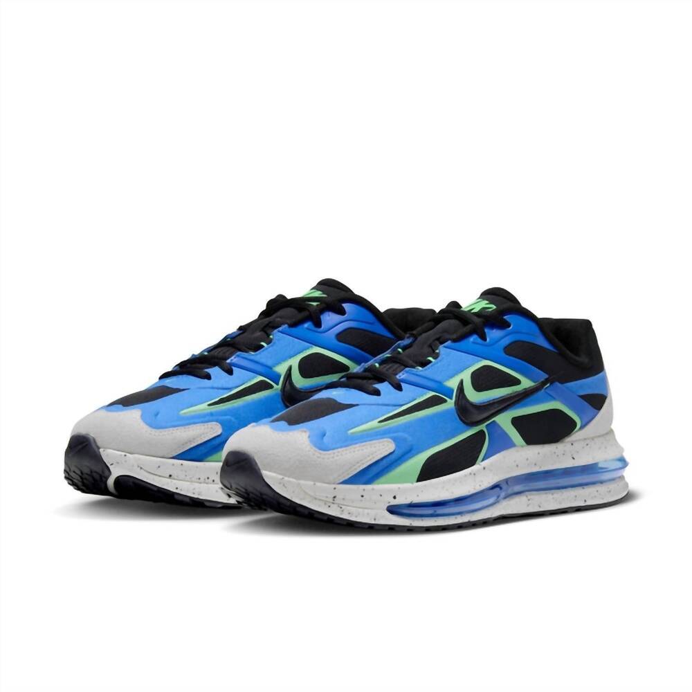 NEW NIKE men's air max metro shoes in black/black/light photo blue/illusion gree